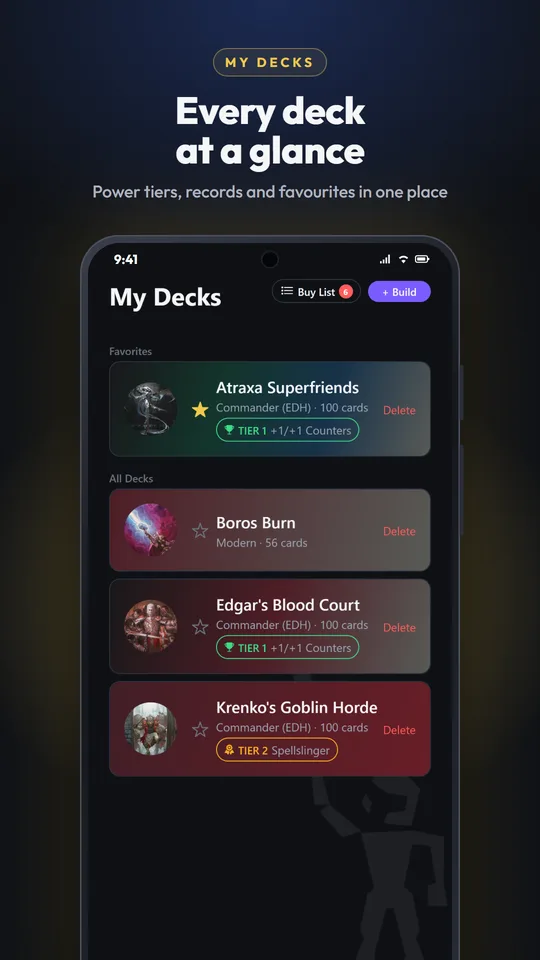 Decks screen